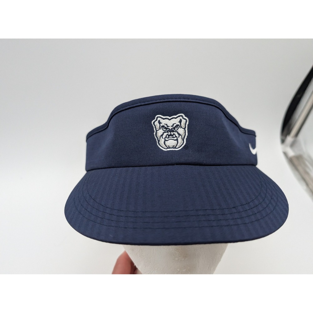 Nike Golf Dri-FIT Visor Navy Blue Bulldog Mascot Adjustable Hat GC-1325